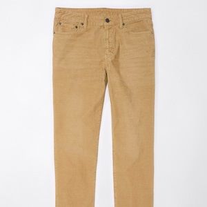 American Eagle 33x34 Flex Corduroy Men’s Khaki  Flat Front pants
